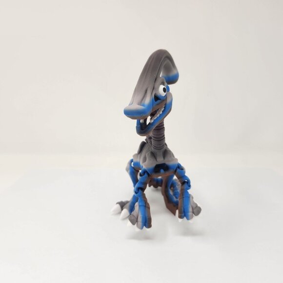 Parasaurolophus Dinosaur Skeleton 3D Printed Articulated Flexi Figure (g) - Picture 2 of 8